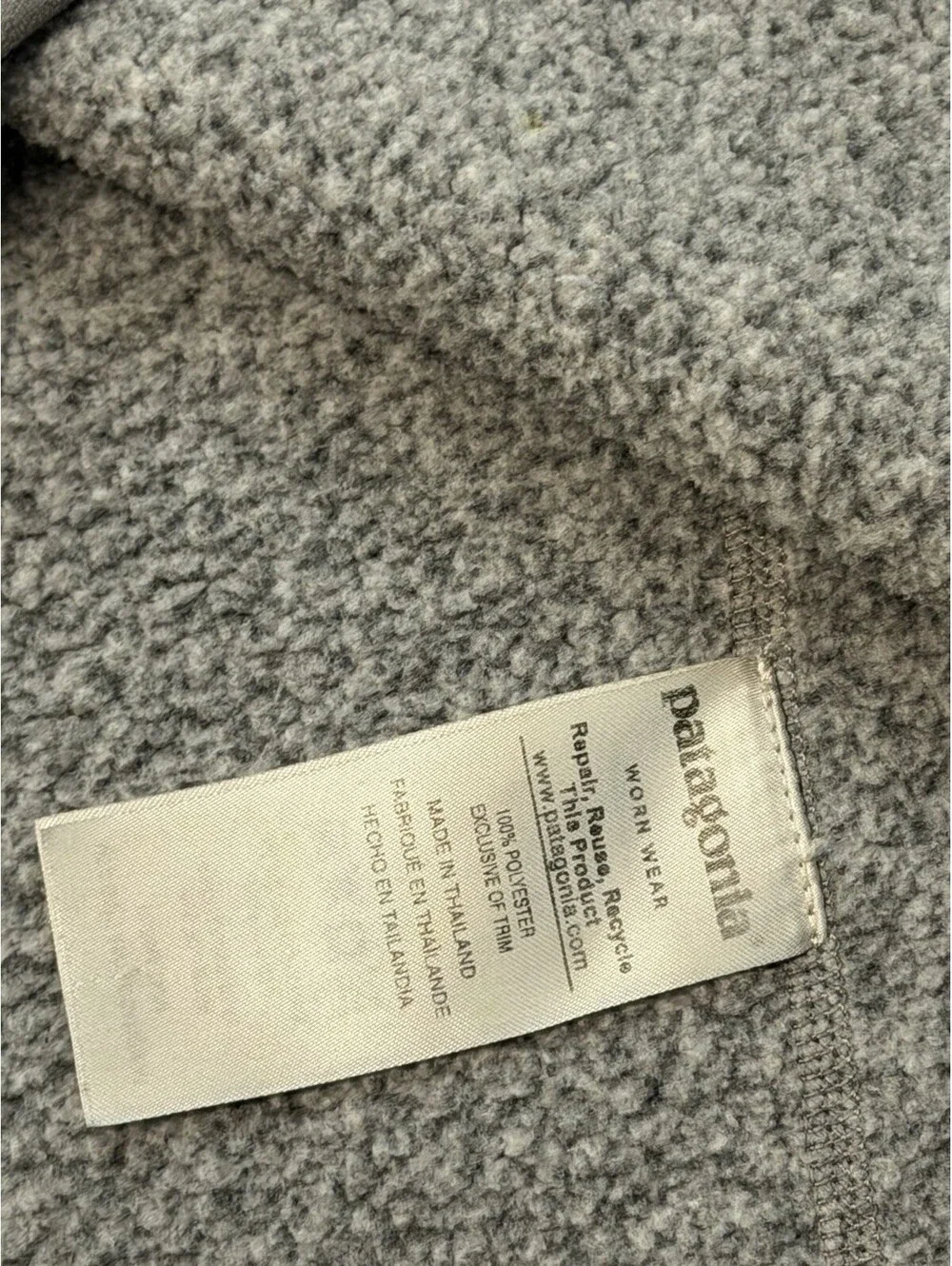 Patagonia Better Sweater 1/4 Zip Pullover Fleece Gray Men’s XL 25522